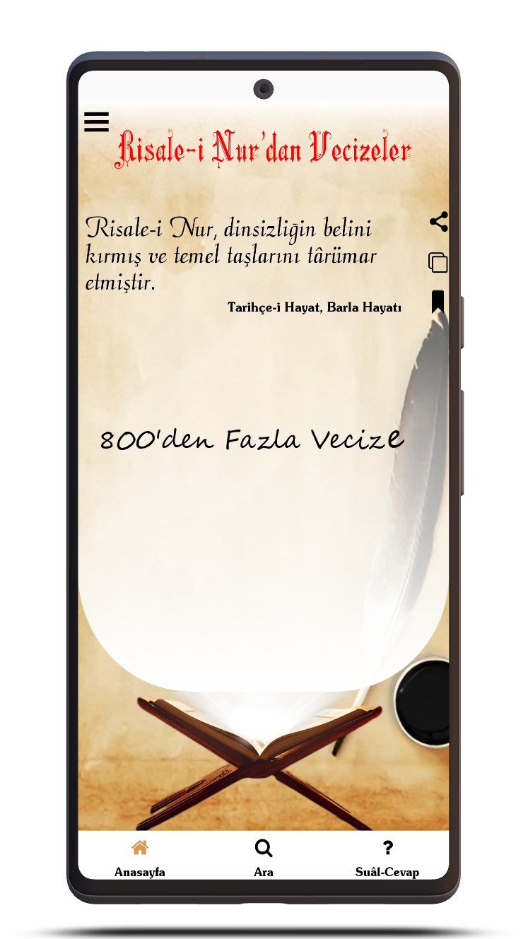 Vecizeler arayüzü